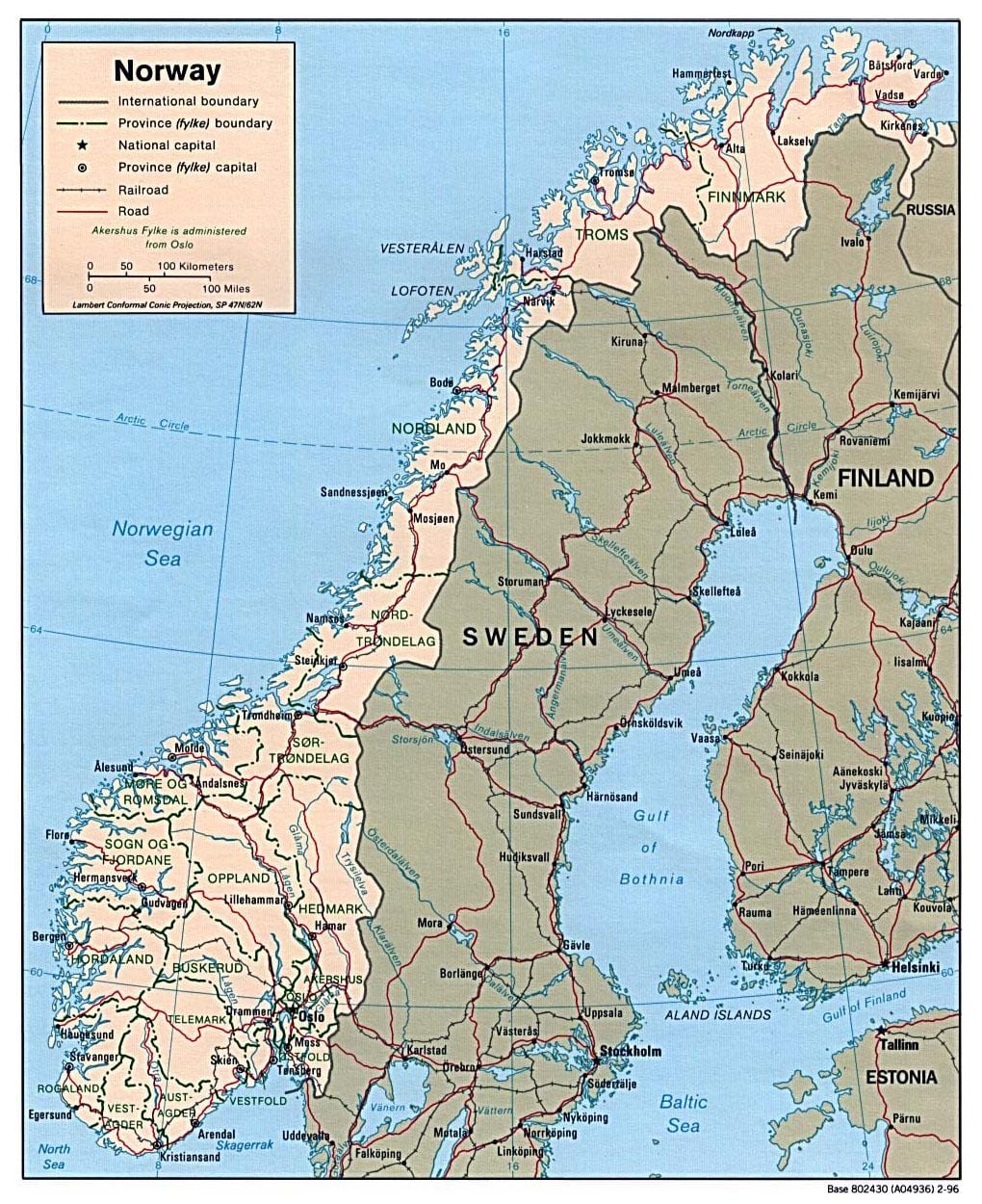 驾驶挪威地图