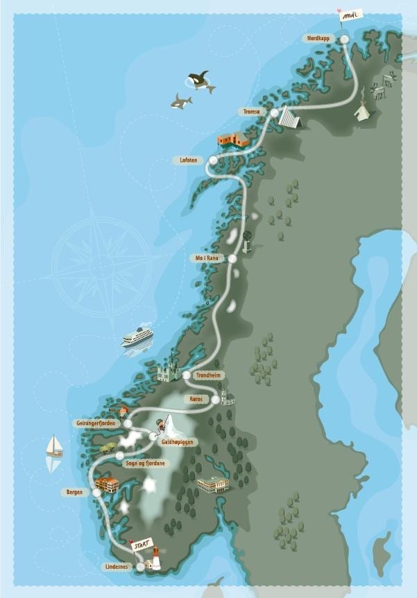 露营挪威地图
