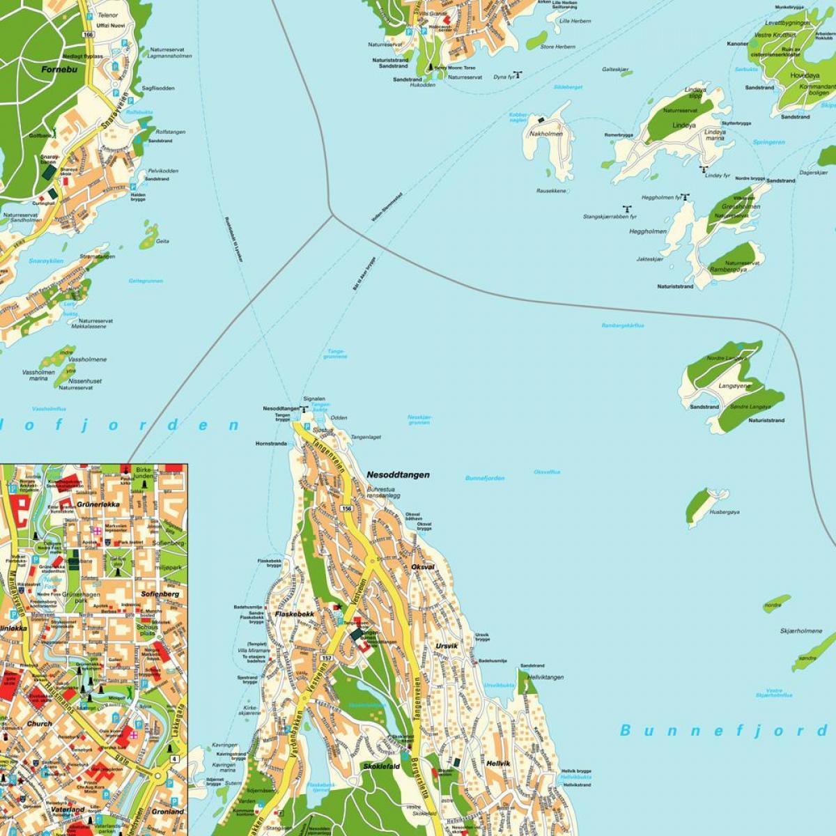 奥斯陆的挪威地图世界