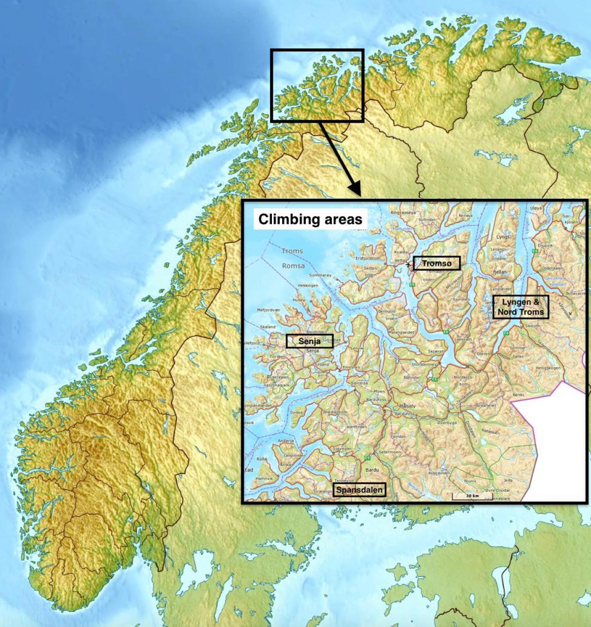 挪威特罗姆瑟地图