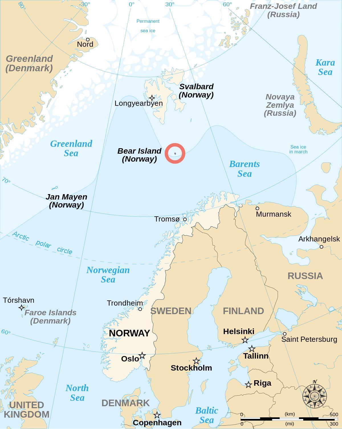 地图上挪威群岛 