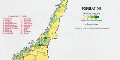 挪威人口的地图