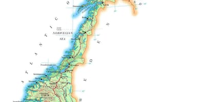 地图上挪威仰