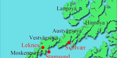 罗弗敦群岛，挪威地图