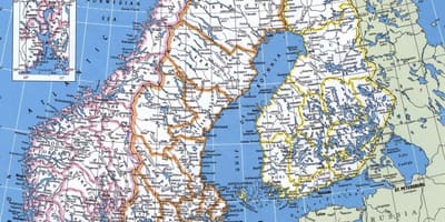 地图中详细挪威