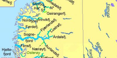 地图上挪威表示峡湾