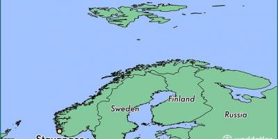 地图上挪威斯塔万格